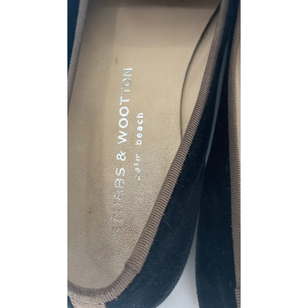 Stubbs & Wootton Velvet‎ Slippers Loafers Monkey Women Size 7 Black